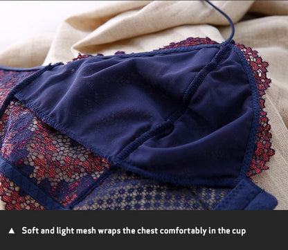 French Retro Lace Front Buckle Bra Set Wire Free Bralette Ultra-Thin Lingerie Sets Beauty Back Underwear The Clothing Company Sydney