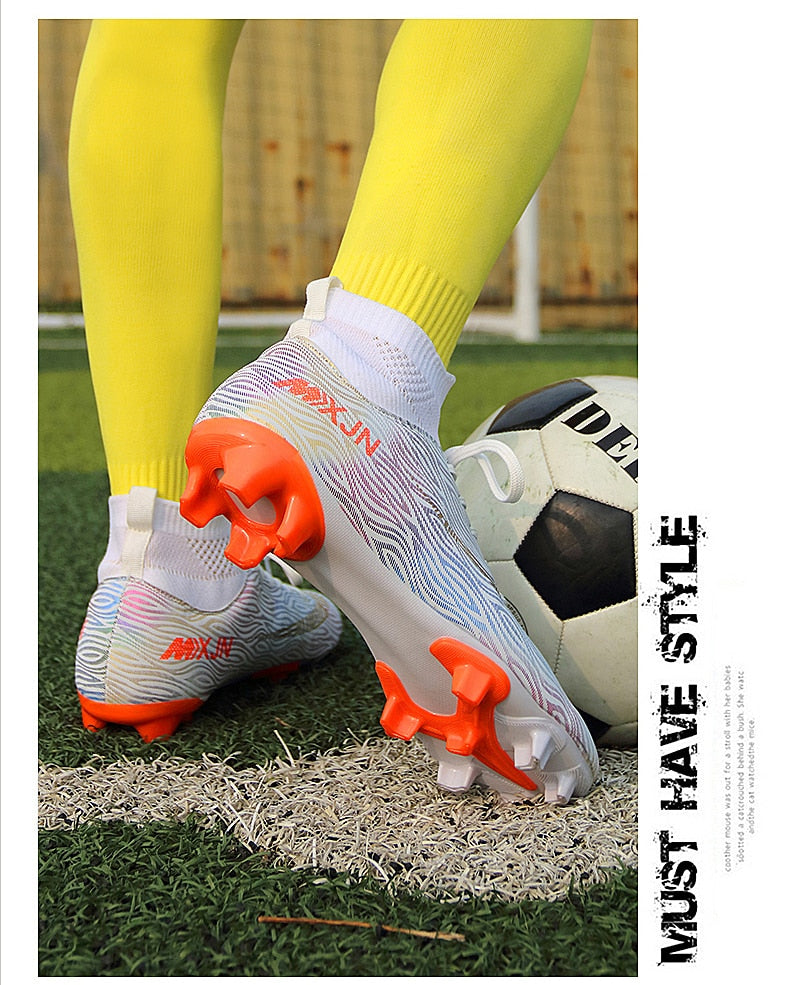 Indoor Soccer Shoes Men Women Kids High Top  Breathable Nonslip Soccer Cleats Shoes Turf Futsal Training Football Boots The Clothing Company Sydney