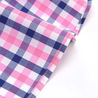 England Style Plaid Checked Cotton Men's Pocket-less Design Short Sleeve Summer Casual Standard-fit Button-down Thin Shirt The Clothing Company Sydney