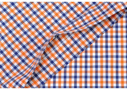England Style Plaid Checked Cotton Men's Pocket-less Design Short Sleeve Summer Casual Standard-fit Button-down Thin Shirt The Clothing Company Sydney