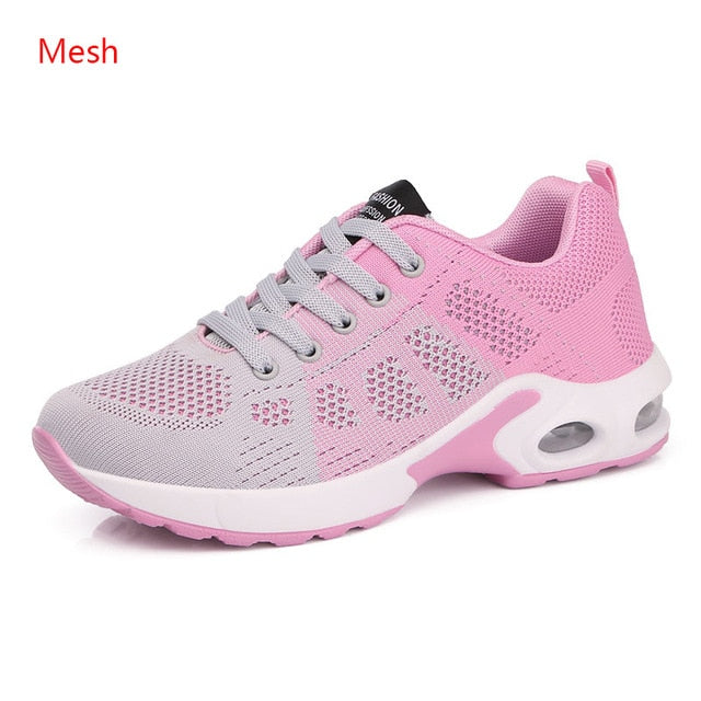 Breathable Mesh Comfort Jogging Air Cushion Lace Up Ladies Fashion Running Outdoor Sports Sneakers Shoes The Clothing Company Sydney