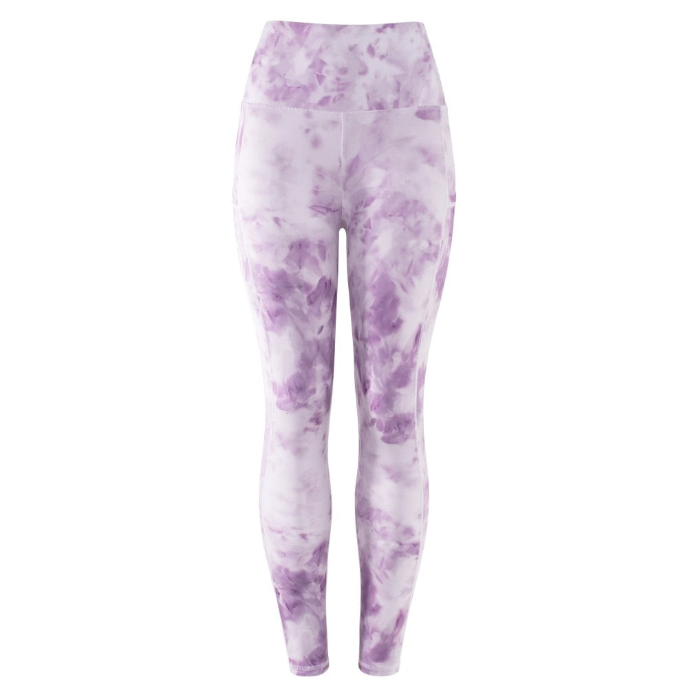 Tie Dye Tight Sports Women Fitness With Pocket Yoga Pants Stretch Workout Patchwork Slim Gym Leggings The Clothing Company Sydney