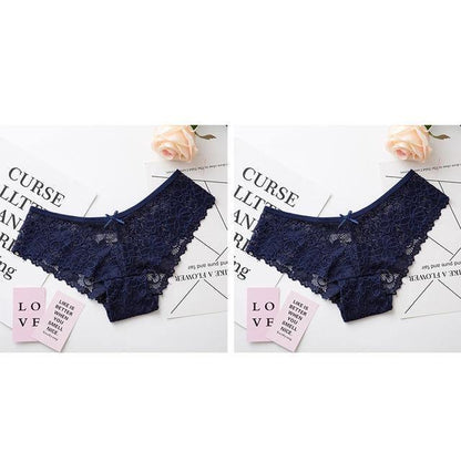 2 Pack Lace Panties Lingerie Tempting Pretty Briefs High Quality Cotton Low Waist Cute Underwear The Clothing Company Sydney