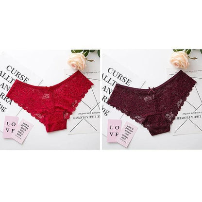 2 Pack Lace Panties Lingerie Tempting Pretty Briefs High Quality Cotton Low Waist Cute Underwear The Clothing Company Sydney