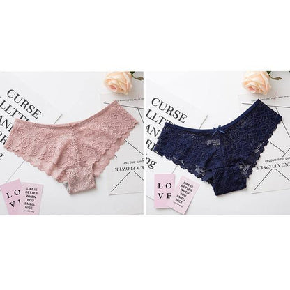 2 Pack Lace Panties Lingerie Tempting Pretty Briefs High Quality Cotton Low Waist Cute Underwear The Clothing Company Sydney