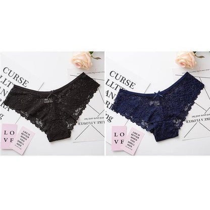 2 Pack Lace Panties Lingerie Tempting Pretty Briefs High Quality Cotton Low Waist Cute Underwear The Clothing Company Sydney