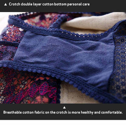 French Retro Lace Front Buckle Bra Set Wire Free Bralette Ultra-Thin Lingerie Sets Beauty Back Underwear The Clothing Company Sydney