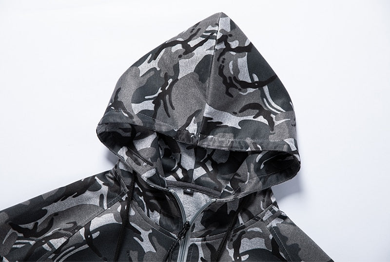 2 Piece Camouflage Sweatshirts Jacket + Pants Sets Camo Men Tracksuit Hooded Outerwear Hoodie Set The Clothing Company Sydney