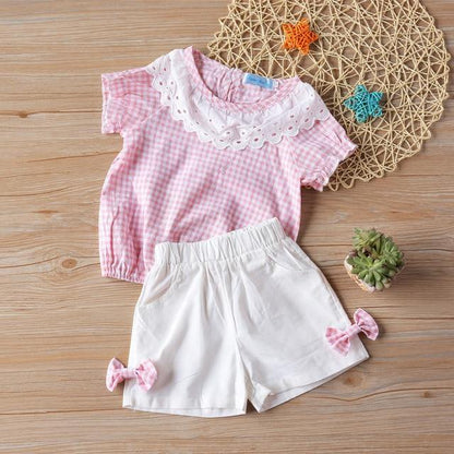 Baby Girl Clothes Summer Children's Girls' Clothing Kids Bay Clothes Toddler Chiffon bowknot coat+Pants Set The Clothing Company Sydney