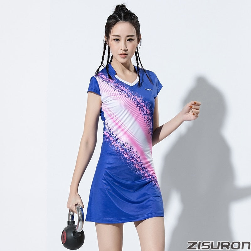2 Piece Women Girls Sports Dress + Inner shorts Ladies Tennis Badminton Dresses With Shorts Gym Running Sportswear The Clothing Company Sydney