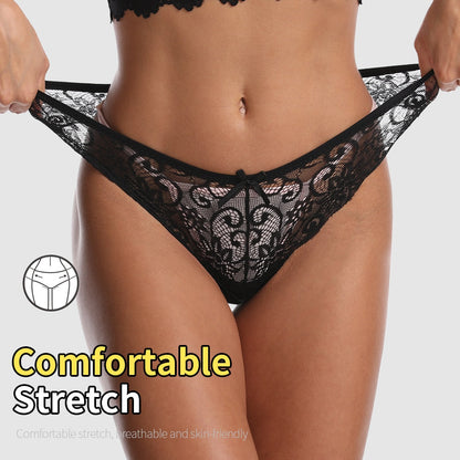 Womens Lace Panties Lingerie Thong Seamless Soft Low Waist G- String Briefs underwear The Clothing Company Sydney