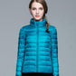 Ladies Stand Collar Duck Down Ultra Light Slim Long Sleeve Parka Puffer Jacket The Clothing Company Sydney