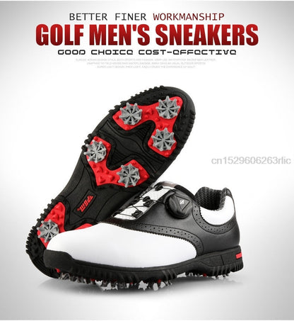 PGM Men Golf Shoes Waterproof Sports Shoes Rotating Buckles Anti-slip Sneakers Multifunctional Golf Trainers The Clothing Company Sydney