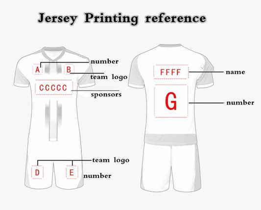 Soccer Football Jerseys and Shorts Name Number Print The Clothing Company Sydney