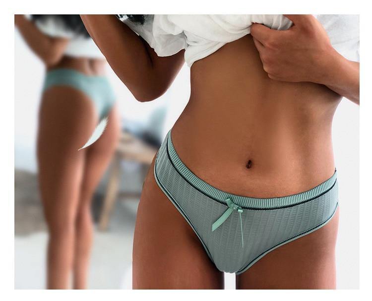 Breathable Underwear Seamless Bow Briefs Soft Comfortable Lingerie Solid Underpants 7 Colours Panties The Clothing Company Sydney