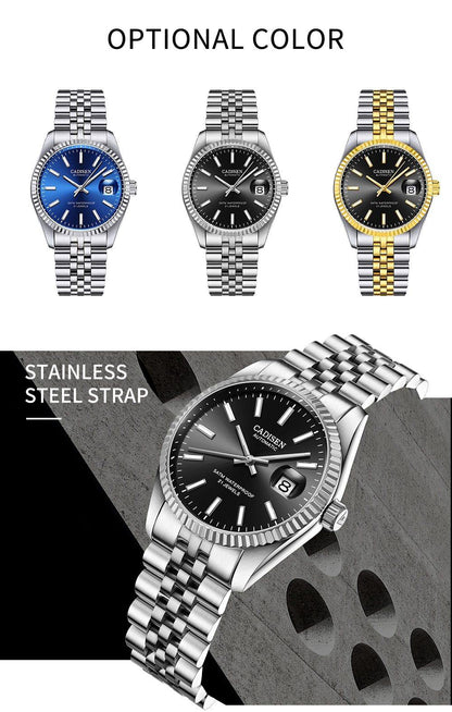 Luxury Automatic Watch Business Sport Stainless Steel Waterproof Watch Men's Mechanical Watch The Clothing Company Sydney