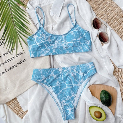 Bandeau high waist bikini Push up swimwear Dragon print sexy bikini set Retro swimsuit Bathing suit The Clothing Company Sydney