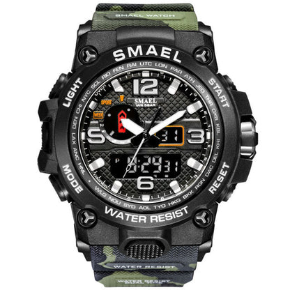50M Water Resitant Clock Alarm 1545D Dual Display Wristwatch Quartz Military Watch Sport New Mens Watch The Clothing Company Sydney