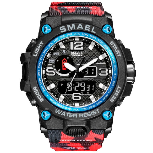 50M Water Resitant Clock Alarm 1545D Dual Display Wristwatch Quartz Military Watch Sport New Mens Watch The Clothing Company Sydney