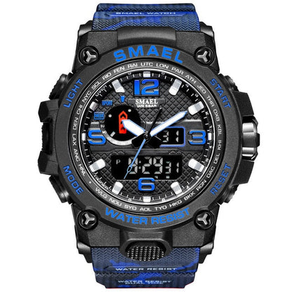 50M Water Resitant Clock Alarm 1545D Dual Display Wristwatch Quartz Military Watch Sport New Mens Watch The Clothing Company Sydney