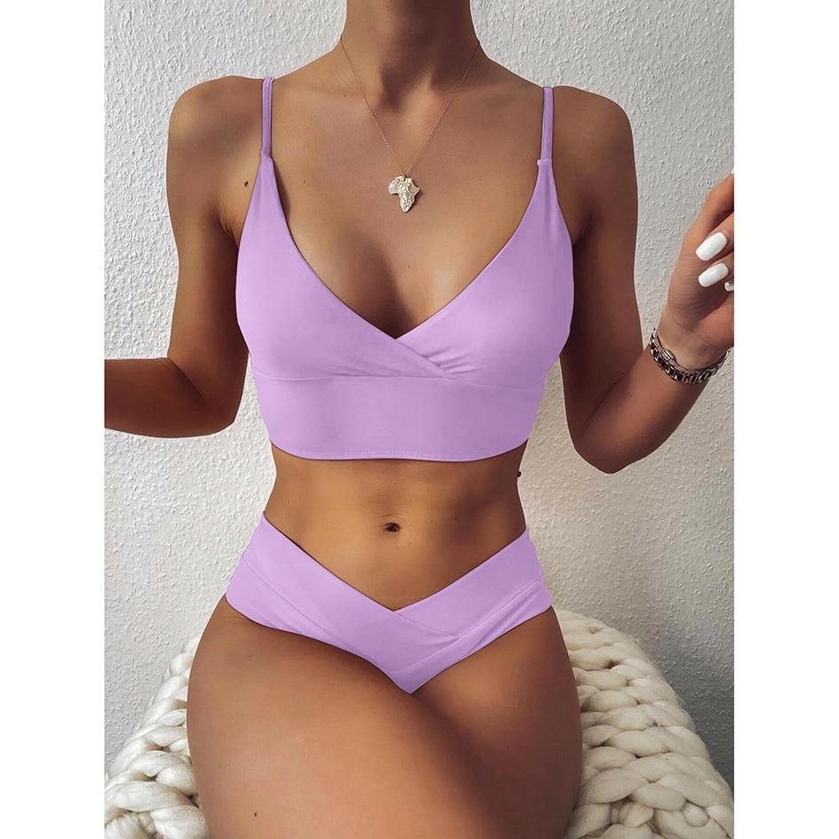 High Waist Swimwear Bathing Suit Woman Swimsuit Sexy High Cut Swimsuit Thong Bikini Set The Clothing Company Sydney