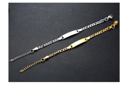 Personalized Custom Baby Name Bracelet Gold Tone Solid Stainless Steel Adjustable Bracelet The Clothing Company Sydney