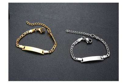 Personalized Custom Baby Name Bracelet Gold Tone Solid Stainless Steel Adjustable Bracelet The Clothing Company Sydney