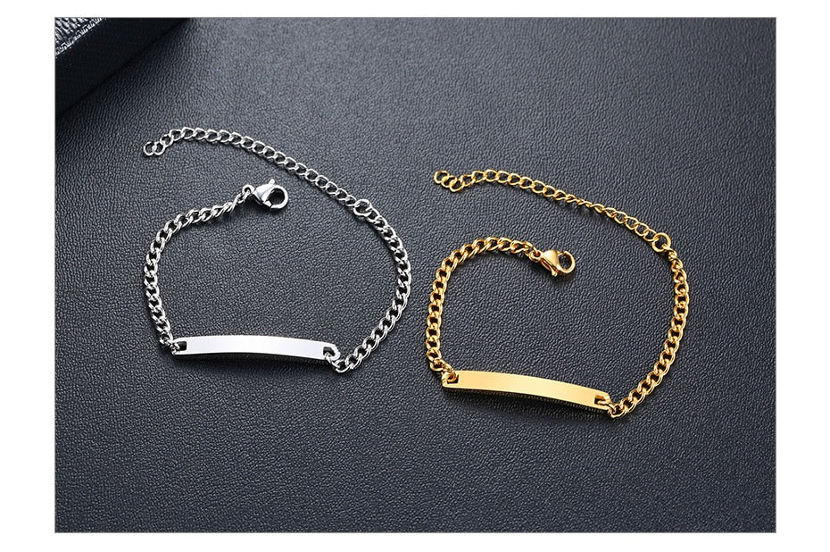 Personalized Custom Baby Name Bracelet Gold Tone Solid Stainless Steel Adjustable Bracelet The Clothing Company Sydney