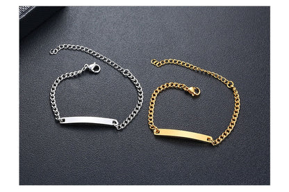 Personalized Custom Baby Name Bracelet Gold Tone Solid Stainless Steel Adjustable Bracelet The Clothing Company Sydney