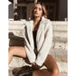 Faux Fur Coat Autumn Elegant Loose Thin Outwear Zipper Overcoat Teddy Jacket The Clothing Company Sydney