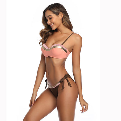 2 Piece Bandeau Push-Up Padded Bra Swimsuit Swimwear Bathing Suit Bikini Set The Clothing Company Sydney