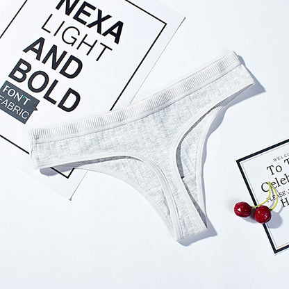 6 Pack G-String Panties Underwear Thong Cotton Skin-Friendly Soft Low Rise Lingerie Solid Underpants The Clothing Company Sydney