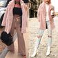 Elegant pink faux fur streetwear Autumn winter warm plush teddy overcoat Jacket The Clothing Company Sydney