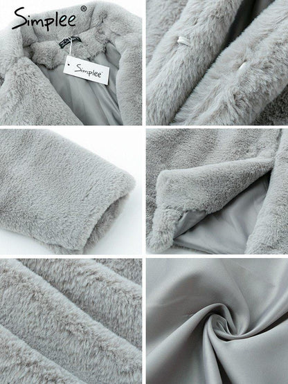 Elegant pink faux fur streetwear Autumn winter warm plush teddy overcoat Jacket The Clothing Company Sydney