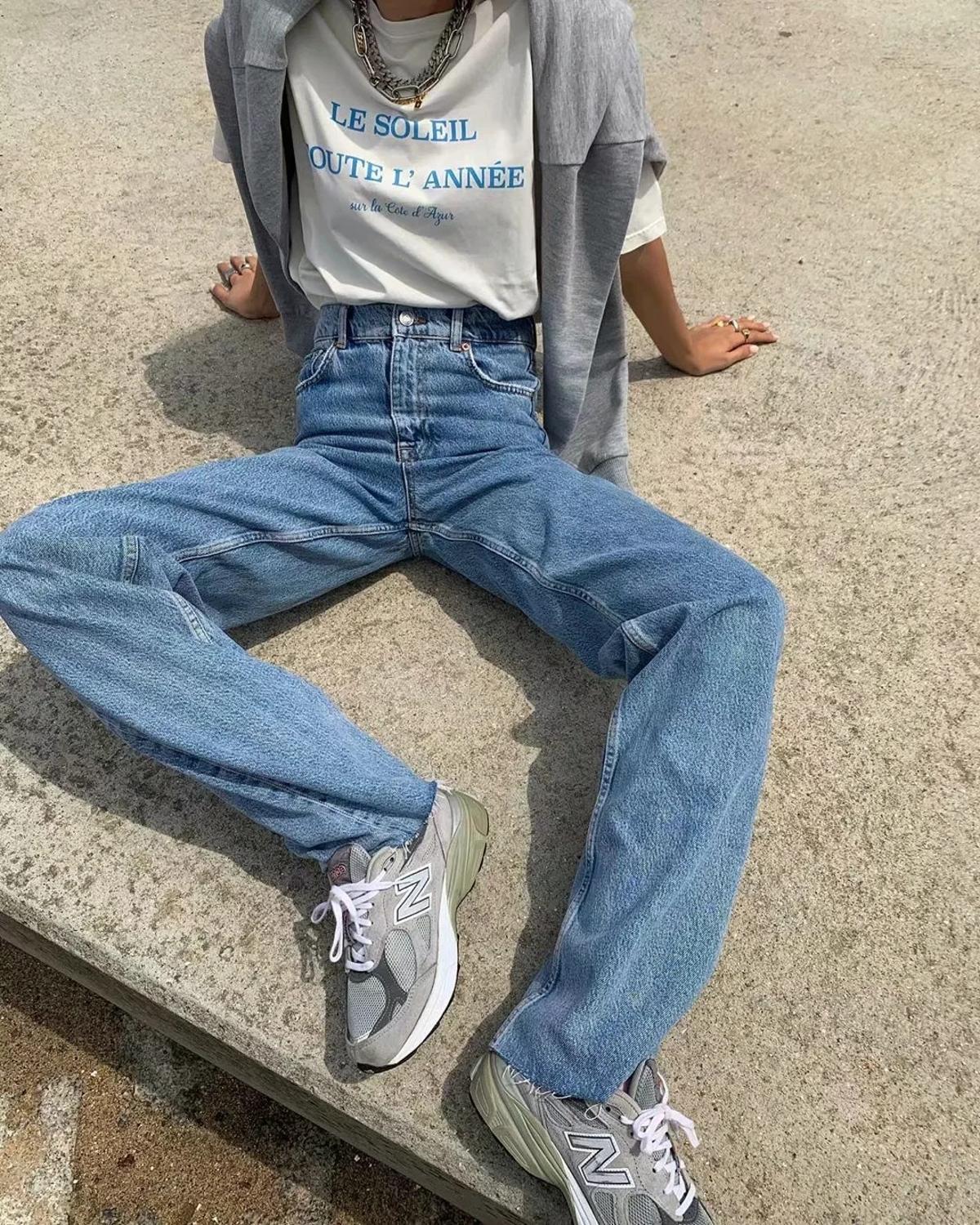 Casual Fashion Straight Leg Women's Jeans Denim Bottom Long High Waist Baggy Fall Pants The Clothing Company Sydney