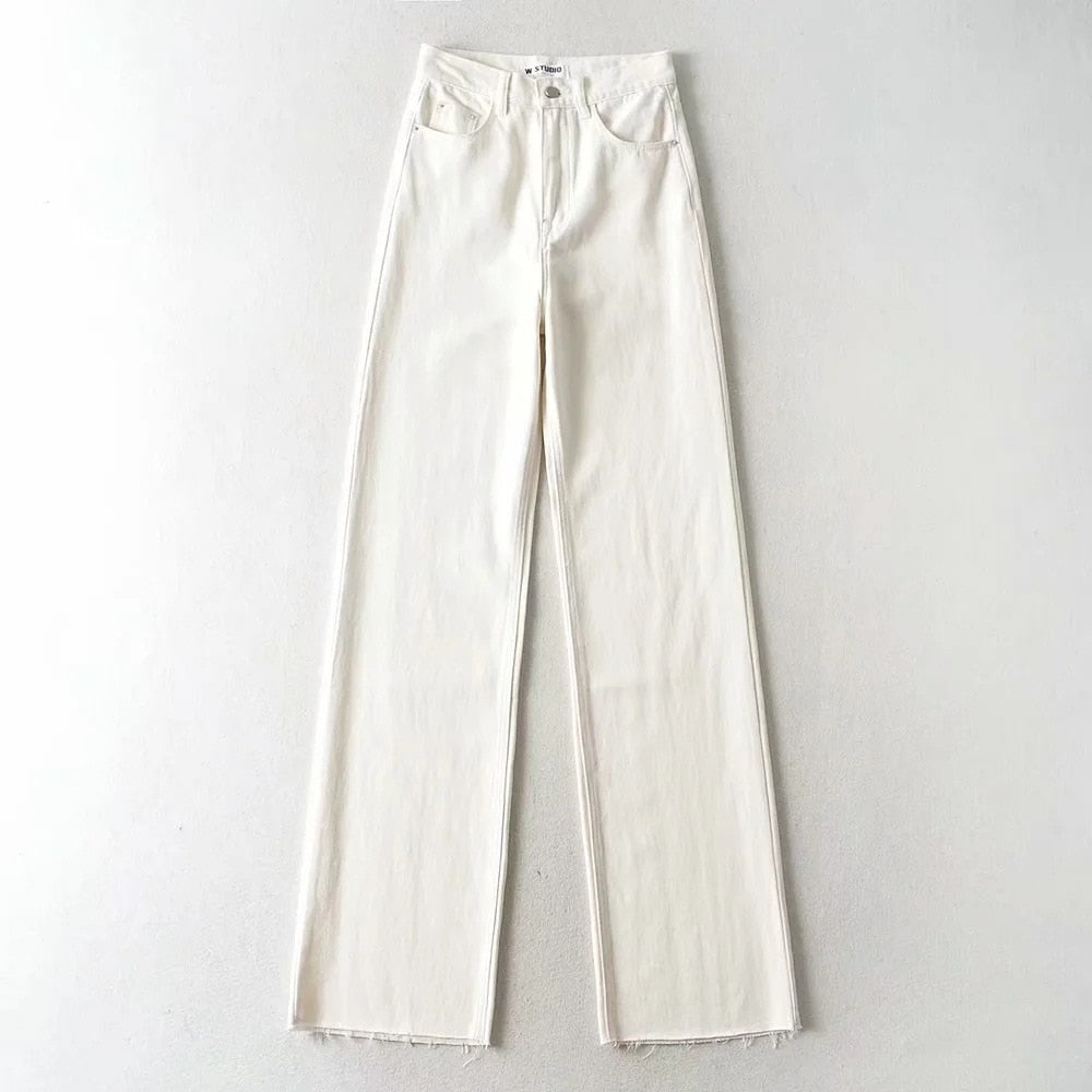 Casual Fashion Straight Leg Women's Jeans Denim Bottom Long High Waist Baggy Fall Pants The Clothing Company Sydney