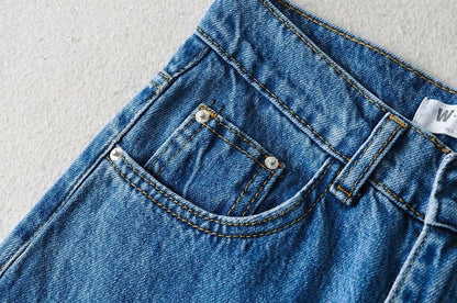 Casual Fashion Straight Leg Women's Jeans Denim Bottom Long High Waist Baggy Fall Pants The Clothing Company Sydney