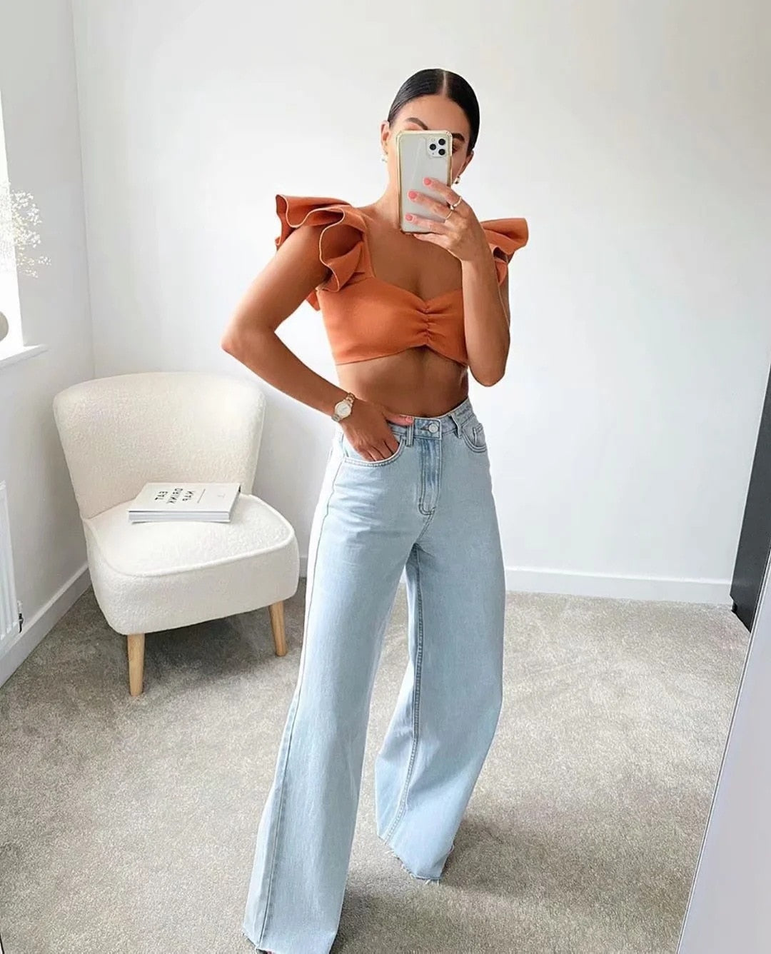 Casual Fashion Straight Leg Women's Jeans Denim Bottom Long High Waist Baggy Fall Pants The Clothing Company Sydney