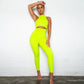 Sleeveless cami Yoga Gym elastic leggings two 2 piece neon crop top summer fashion stretchy casual set The Clothing Company Sydney