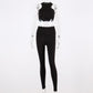 Sleeveless cami Yoga Gym elastic leggings two 2 piece neon crop top summer fashion stretchy casual set The Clothing Company Sydney