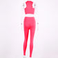 Sleeveless cami Yoga Gym elastic leggings two 2 piece neon crop top summer fashion stretchy casual set The Clothing Company Sydney