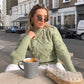 Turtleneck Women's Pom Poms Sweater Autumn Winter Oversized Long Sleeve Knitted Jumpers Fashion Ladies Pullover The Clothing Company Sydney