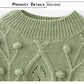 Turtleneck Women's Pom Poms Sweater Autumn Winter Oversized Long Sleeve Knitted Jumpers Fashion Ladies Pullover The Clothing Company Sydney