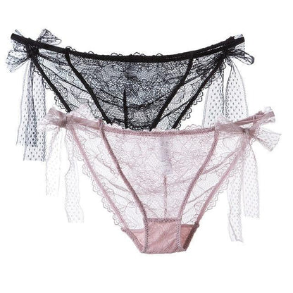 2 Pack Women Lace Lingerie Temwptation Low-Waist Panties Transparent Hollow Out Underpants Briefs Underwear The Clothing Company Sydney
