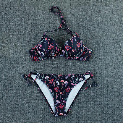 2 Piece Plus Size Floral Print Swimsuit Swimwear Low Waist Push Up Bikini Set Beachwear Brazilian Bikini Set The Clothing Company Sydney