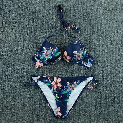 2 Piece Plus Size Floral Print Swimsuit Swimwear Low Waist Push Up Bikini Set Beachwear Brazilian Bikini Set The Clothing Company Sydney