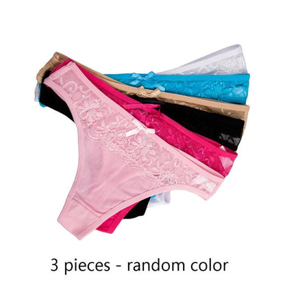 3 Pack Thongs and G Strings Sexy Lace Transparent Panties Cotton Seamless Underwear Briefs The Clothing Company Sydney