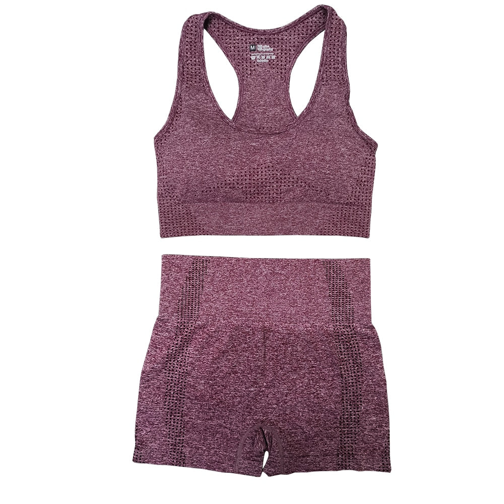3 Piece Ladies Seamless Vital Yoga Workout Sport Pants Bra Gym Short Crop Top High Waist Running Leggings Sports Set The Clothing Company Sydney