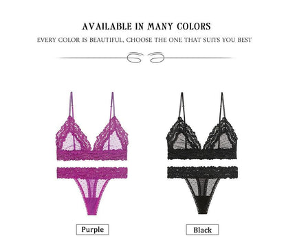 Dot Mesh Bralette Women Push Up Brassiere T Back Panties Set Backless V Neck Lace Transparent Bra Lingerie Set The Clothing Company Sydney