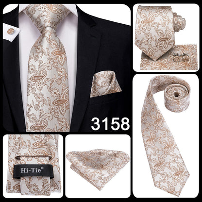 3 Piece 8.5cm Silk Men Floral Red Blue Neckties Classic Party Wedding Pocket Square Cufflinks Luxury Tie Set The Clothing Company Sydney